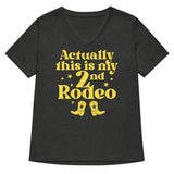 Actually This Is My 2nd Rodeo Women's V-Neck Tee
