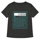 5318008 Calculator Women's V-Neck Tee