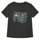 Starry Invasion Women's V-Neck Tee