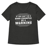 Be A Warning Women's V-Neck Tee