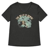 The Wi-Fi Is Down! Women's V-Neck Tee