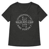 Schrodinger's Cat Walks Into A Bar Women's V-Neck Tee