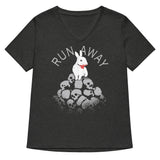 Run Away Women's V-Neck Tee