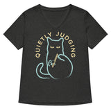 Quietly Judging Women's V-Neck Tee