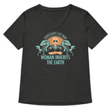 Woman Inherits The Earth Women's V-Neck Tee