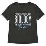 Biology Really Grows On You Women's V-Neck Tee