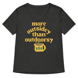 More Outsidey Than Outdoorsy Women's V-Neck Tee