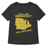 Love The Midwest? You Betcha! Women's V-Neck Tee