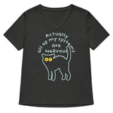 Actually All Of My Systems Are Nervous Women's V-Neck Tee
