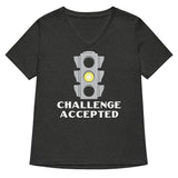 Challenge Accepted Stoplight Women's V-Neck Tee