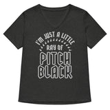 Ray Of Pitch Black Women's V-Neck Tee