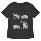 Cat Day Schedule Women's V-Neck Tee