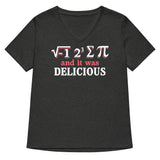 I Ate Sum Pi Women's V-Neck Tee