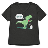 Tea Rex Women's V-Neck Tee