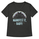 Manifest It, Baby! Women's V-Neck Tee