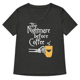 The Nightmare Before Coffee Women's V-Neck Tee