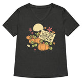 Welcome Great Pumpkin Women's V-Neck Tee