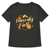 Howdy F'all Women's V-Neck Tee