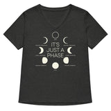 It's Just A Phase Women's V-Neck Tee
