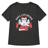 Hail Lucipurr Women's V-Neck Tee
