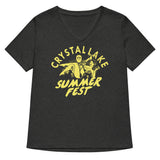 Crystal Lake Summer Fest Women's V-Neck Tee