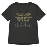 For Every Action There Is An Equal And Opposite Women's V-Neck Tee