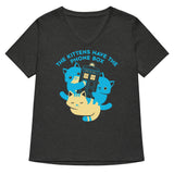 The Kittens Have The Phone Box Women's V-Neck Tee