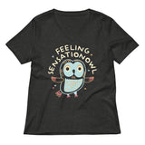 Feeling Sensationowl Women's V-Neck Tee