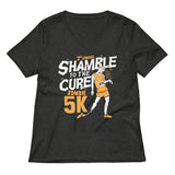 Shamble To The Cure Zombie 5K Women's V-Neck Tee