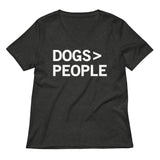 Dogs>People Women's V-Neck Tee