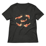 Foxes In Space Women's V-Neck Tee