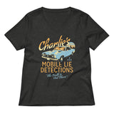 Charlie's Mobile Lie Detection Women's V-Neck Tee