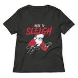 Here to Sleigh Women's V-Neck Tee