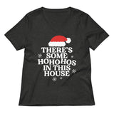 There's Some Ho Ho Hos In This House Women's V-Neck Tee