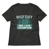 Bigfoot Hide And Seek Champion Women's V-Neck Tee