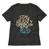 Stay Pawsitive Women's V-Neck Tee