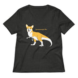 Tyrannocorgis Rex Women's V-Neck Tee
