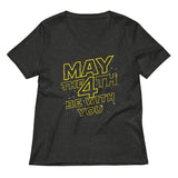 May The 4th Be With You Women's V-Neck Tee