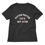 Pitter Patter Let's Get At'er Women's V-Neck Tee