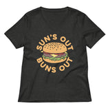 Sun's Out Buns Out Women's V-Neck Tee