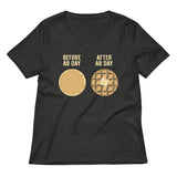 Before Ab Day After Ab Day Women's V-Neck Tee