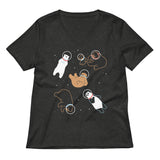 Bears In Space Women's V-Neck Tee