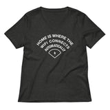 Home Is Where The WiFI Connects Automatically Women's V-Neck Tee