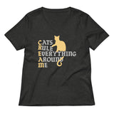 Cats Rule Everything Around Me Women's V-Neck Tee
