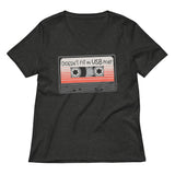 Doesn't Fit In USB Port Women's V-Neck Tee