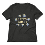 Let's Party Dice Women's V-Neck Tee