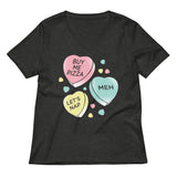 Candy Hearts Women's V-Neck Tee