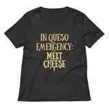 In Queso Emergency: Melt Cheese Women's V-Neck Tee
