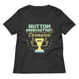 Button Mashing Champion Women's V-Neck Tee