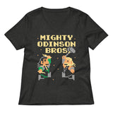 Mighty Odinson Bros Women's V-Neck Tee